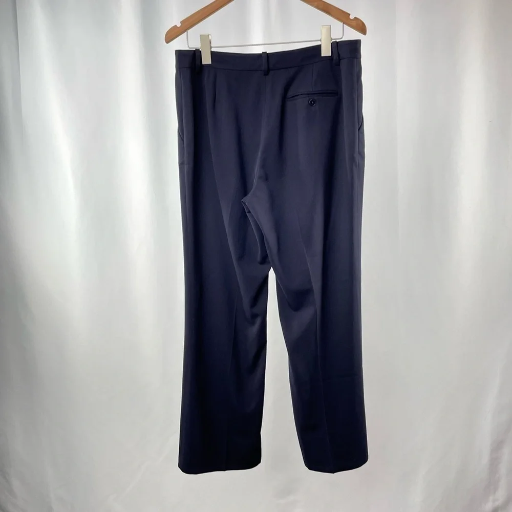 Lauren Ralph Lauren Wool Blend Straight Leg‎ Pant in Navy Size 10